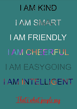 Positive Affirmations Text Art