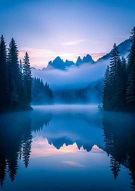 Mountain Lake Reflection