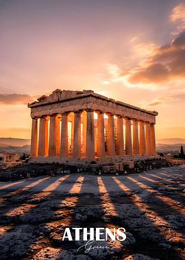 Parthenon at Sunset, Athens, Greece