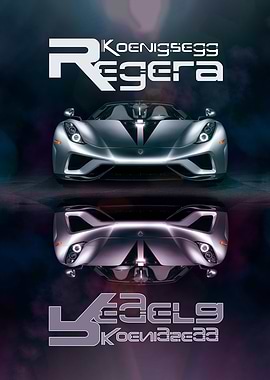 Koenigsegg Regera Car Poster