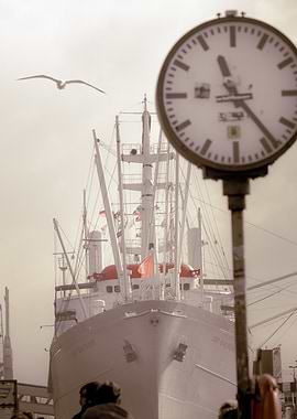 Ship in Hamburg's Habour