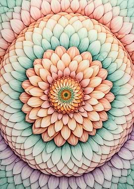 Pastel Floral Mandala