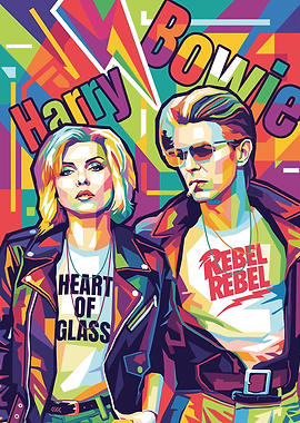 Harry and Bowie Pop Art Portrait