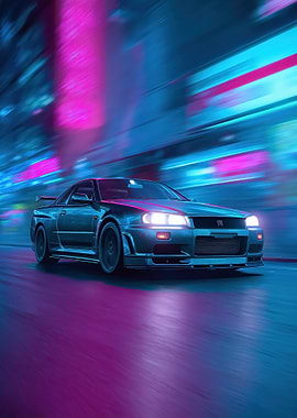 Nissan Skyline R34 Neon Drive
