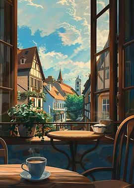 Coffee with a view from the window