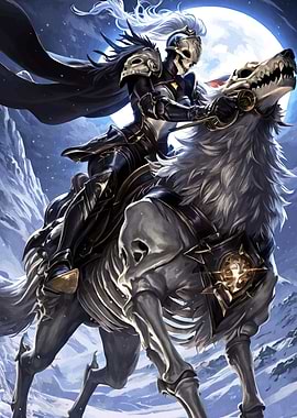 Death Knight Riding Skeletal Wolf