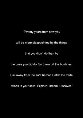 Inspirational Quote on Black Background