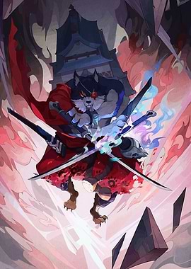 Wolf Samurai Warrior Swords