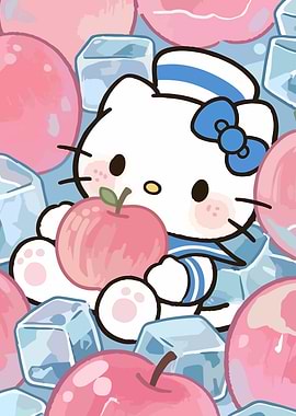 Hello Kitty with Apple and Ice