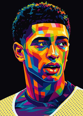 Colorful Portrait of a Basketball Player