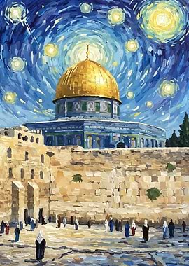 Dome of the Rock Starry Night