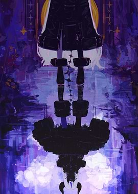 Reflective Anime Character Art