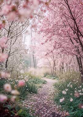 Spring Cherry Blossom Path