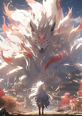 Nine-Tailed Fox Anime Girl