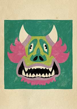 Dancing Diablitos - Monster Face Illustration 15