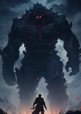 Giant Golem Confrontation