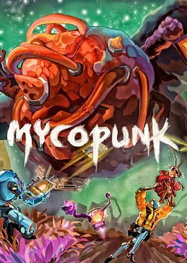 Mycopunk Illustration with Fungi and Characters