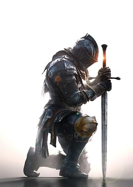 Kneeling Knight with Sword