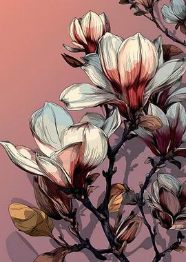 Spring Magnolia Flowers