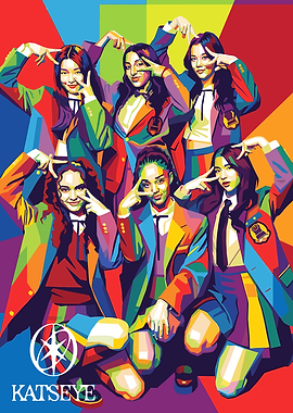 Katseye Pop Art Portrait