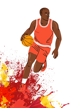 Basketball Player in Action