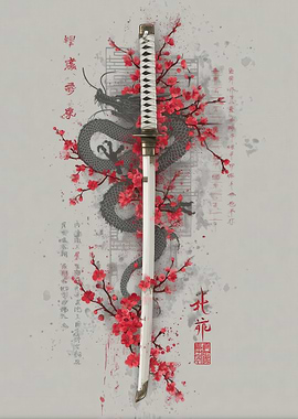Ancient White Dragon Katana