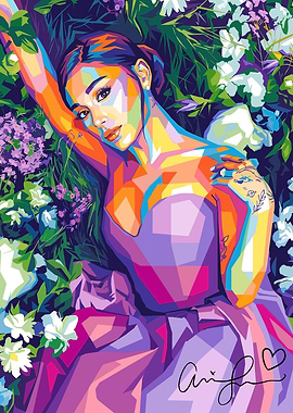 Ariana Grande Pop Art Portrait