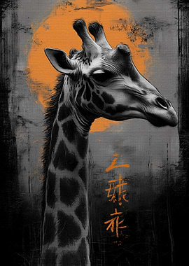 Ukiyo Minimalism Giraffe