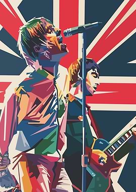 Oasis Band Pop Art Illustration