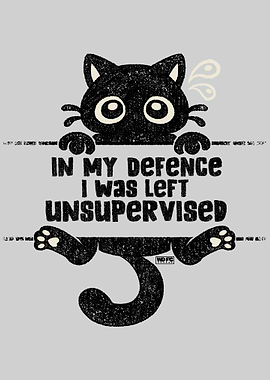 Unsupervised Cat Funny Graphic