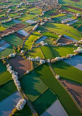 Aerial View of Farmland
