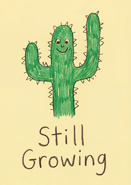 Still Growing Cactus Drawing