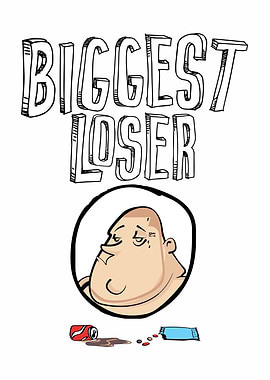 Biggest Loser Cartoon Illustration
