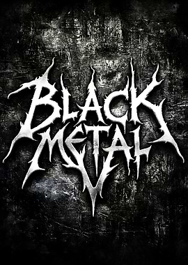 Black Metal Text on Dark Background