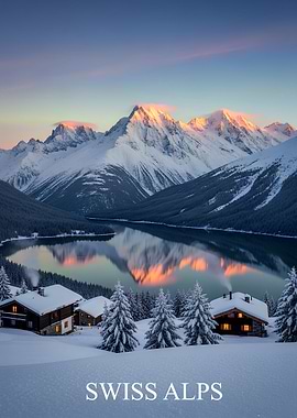 Swiss Alps Winter Landscape