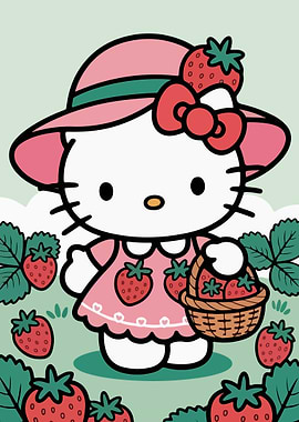 Hello Kitty Strawberry Picking