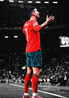 Cristiano Ronaldo Celebration Portrait