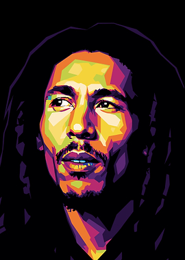 Bob Marley Colorful Portrait