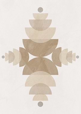 Geometric Abstract Art in Neutral Tones