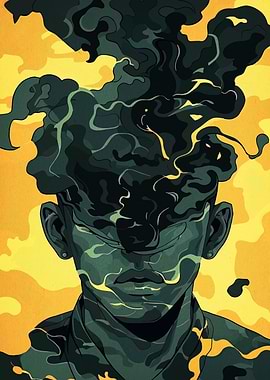 Abstract Portrait with Smoke