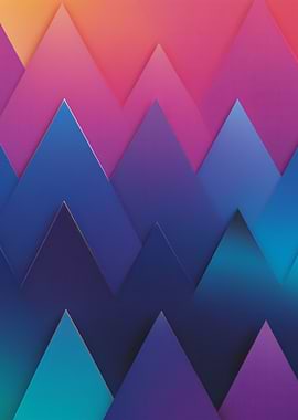 Abstract Colorful Triangle Pattern