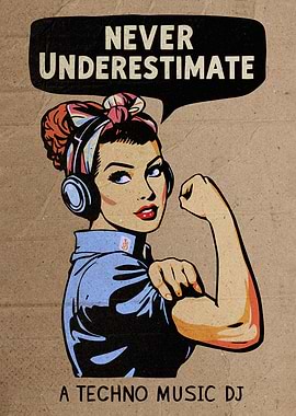 Never Underestimate Techno Music DJ