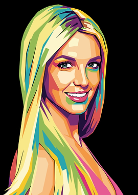 Britney Spears Pop Art Portrait