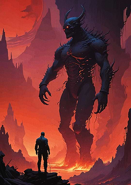 Confrontation Demon in Hellscape