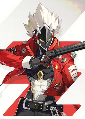 Cyberpunk Character with Gun