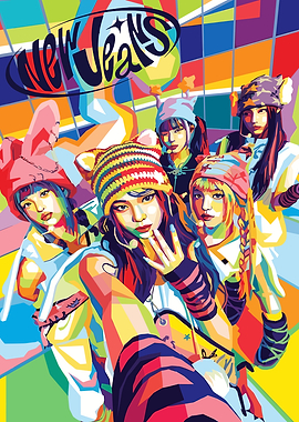 New Jeans Pop Art Portrait