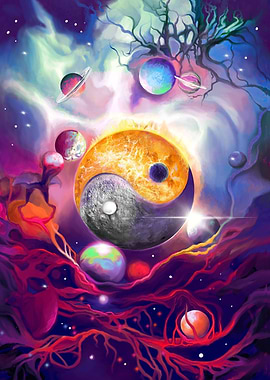 Yin Yang Planets in Space