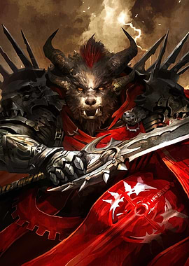 Minotaur Warrior with Sword and Cape