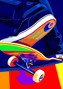 Colorful Skateboard Art