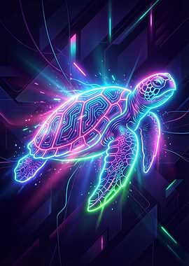 Neon Turtle